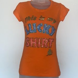 This is My lucky Shirt Graphic Stretchy Tee .